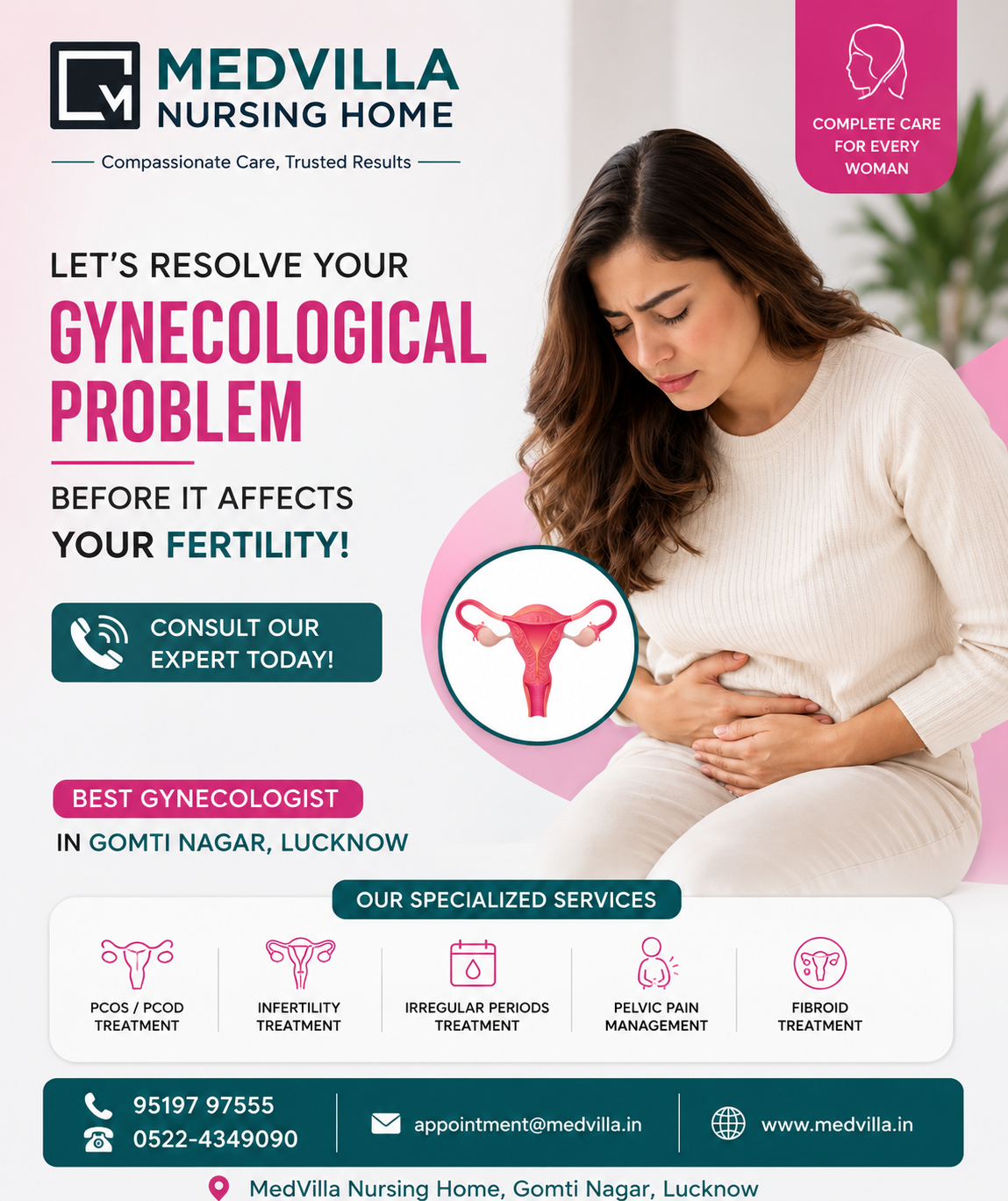 Best Gynaecologist in Gomti Nagar Lucknow — Dr. Chitra Gupta at Medvilla Nursing Home