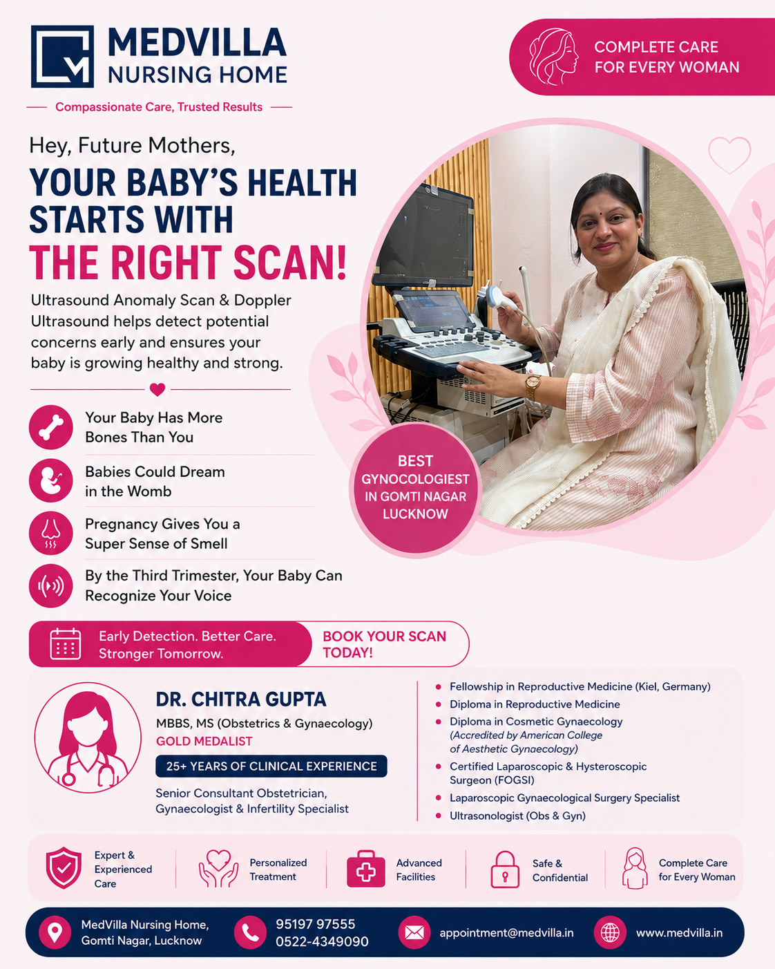 TVS Ultrasound by Female Doctor – Best Gynecologist in Gomti Nagar Lucknow | MedVilla Nursing Home