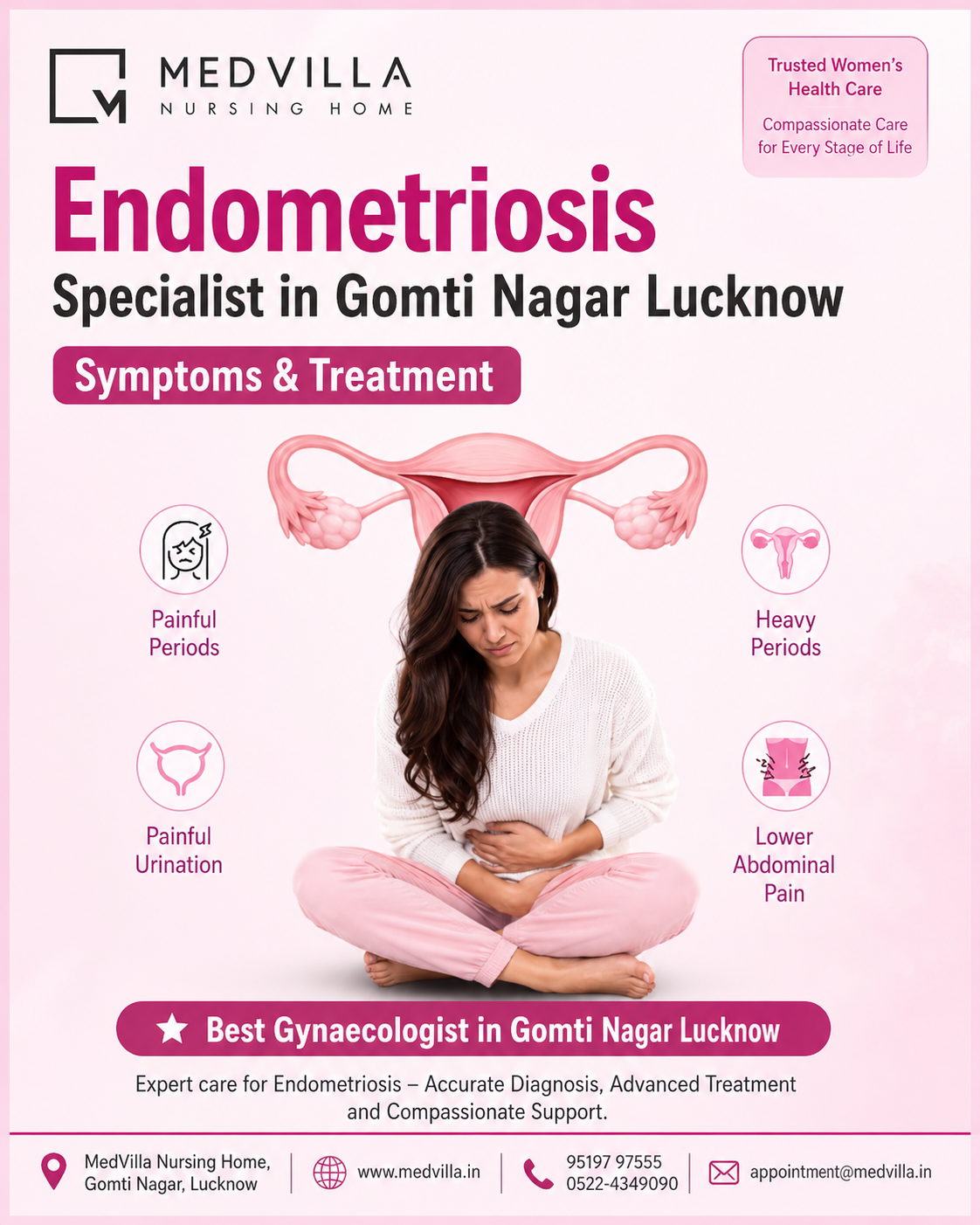 Endometriosis Specialist in Gomti Nagar Lucknow: Symptoms & Treatment